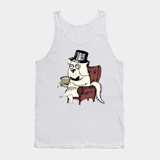 Funny Fancy Cat Tank Top